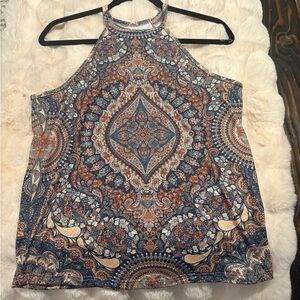 Bohemian Print Halter Top